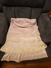 Lot Of 5 Vintage Nylon Half Slips Vanity Fair Vasserette GUC Tan Ivory Rose
