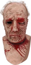 Scary Old Man Zombie Mask - Realistic Horror Creepy Mask for Adults