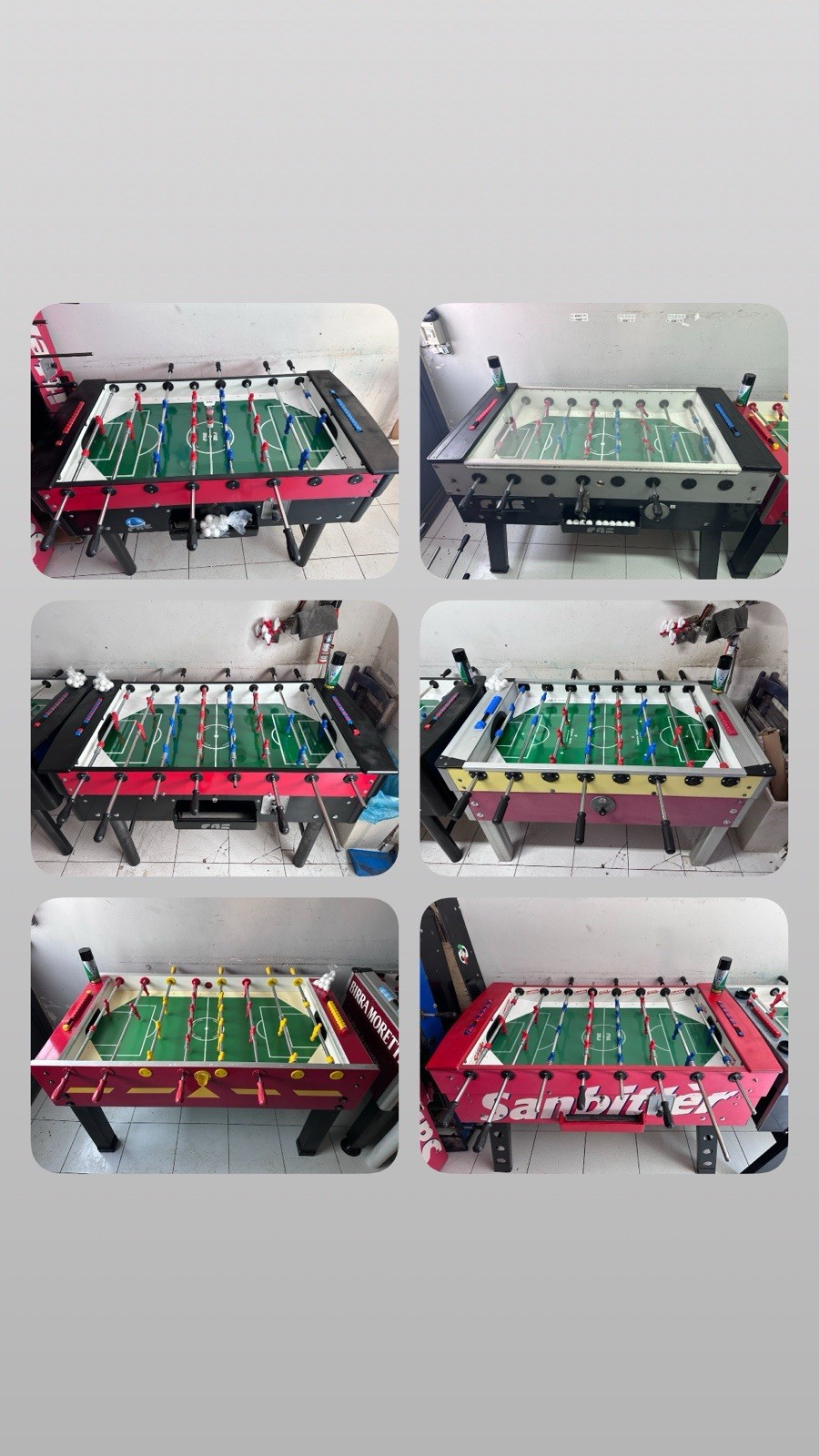 Calciobalilla Biliardino Bigliardo Roberto Sport Garlando Fas Stock 6 Pezzi