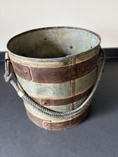 Indian Large Steel Metal Bucket Water Pot Bowl Indoor Garden Planter Riveted 3