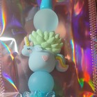 Novelty Unicorn Topper Ballpoint Pen Blue Decorative Beads Black Ink Plastic New — photo 4