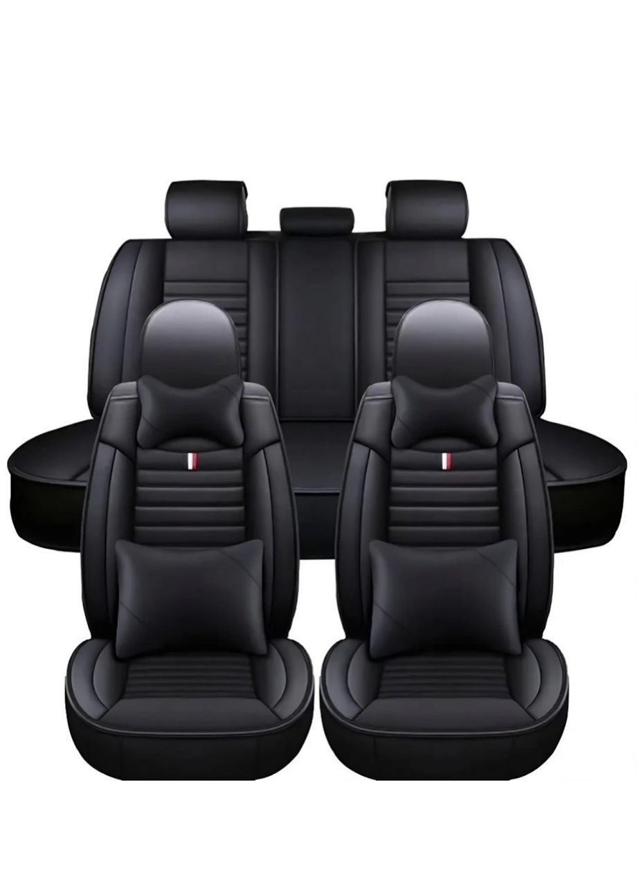 Fit for all BMW car seat cover full set front rear black leather premium