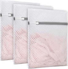 3Pcs Durable Honeycomb Mesh Laundry Bags for Delicates 9 x 12 Inches 3 Small
