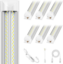 ELEKICO 6 Pack 100W 8Ft Led Shop Light, Super Bright 15000Lm 5000K V Shape 8' Le
