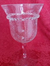 Crackle Glass Hurricane Tall Candle Holder, Gorgeous