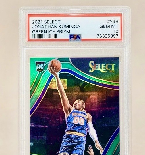 Jonathan Kuminga RC 2021 Select Courtside Green Ice Prizm PSA 10 Rookie Gem Mint