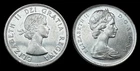 US 1964 1966 Canada Silver Dollars AU / BU Elizabeth II (2pc)