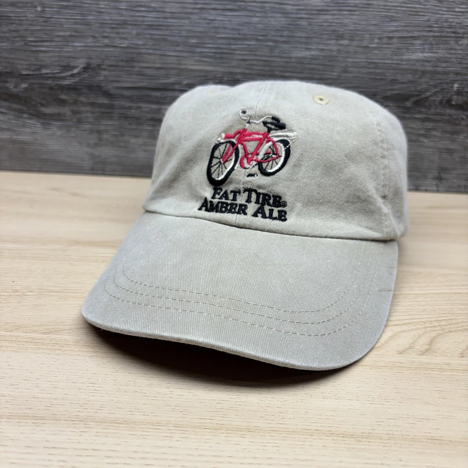 Fat Tire 琥珀色 Ale 帽子 背带 男式 棕褐色 全新 比利时 啤酒 广告 — 第 3/4 张图片