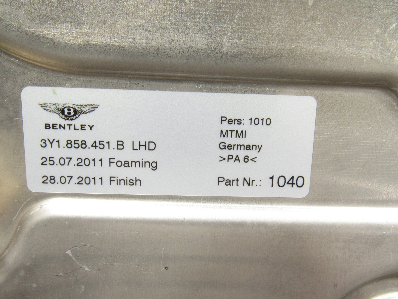 10-20 Bentley Mulsanne 2012 Right Passenger Dash Dashboard Trim Cover Panel @1