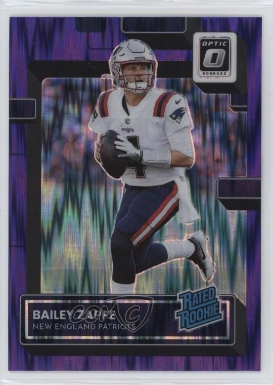 2022 Panini Donruss Optic Rated Rookie Purple Shock Prizm Bailey Zappe #229 1j6y