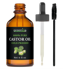 GREENIVE -100% PURE CASTOR OIL - ORGANICALLY GROWN - COLD PRESSED - HEXANE FREE