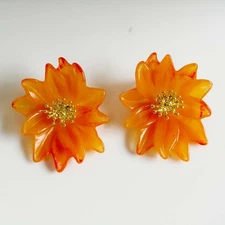 Zara Boho Flower Statement Stud Earrings Gift Chic Women Party Vacation Jewelry