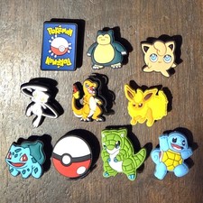 Lot of 10 Pokemon Crocs Jibbitz Shoe Charms. All as Pictured  Bonus 