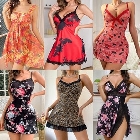 Sexy Lace Lingerie Floral Babydoll Dress Babydoll Sleepwear Nightwear Underwear