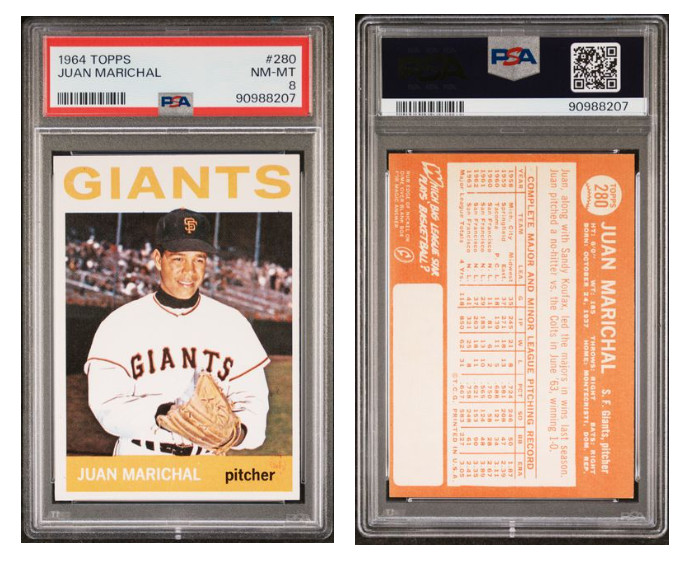 1964 Topps  Juan Marichal #280  PSA 8 NM MT