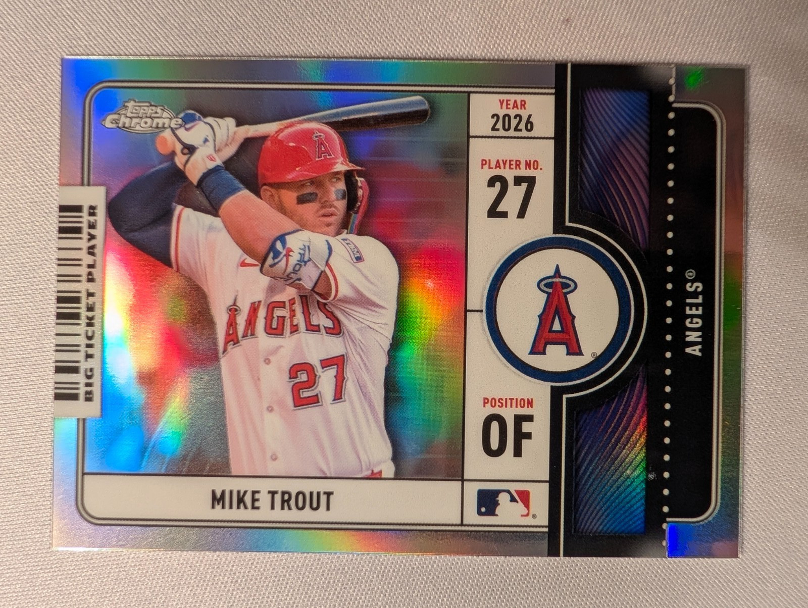 2026 Topps Chrome Big Ticket Players Mike Trout #BTP-1 LAA Los Angeles Angels