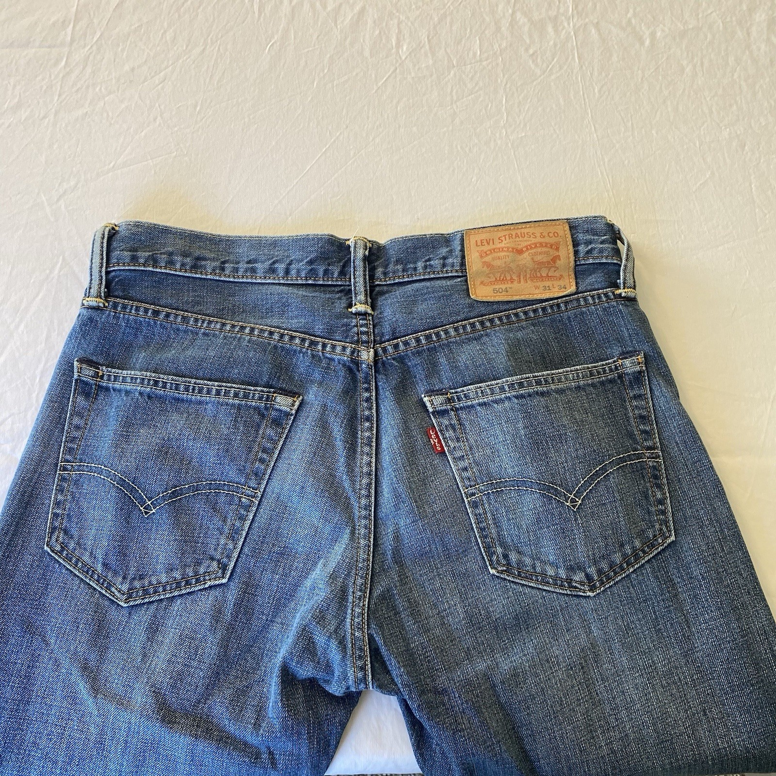 Levi Strauss 504 Blue Jeans 31x34 thumbnail 4