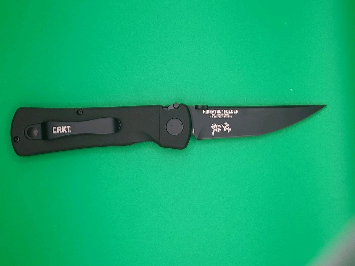 CRKT Hissatsu 2903 Blackout Folding Flipper Knife 2903 - New In