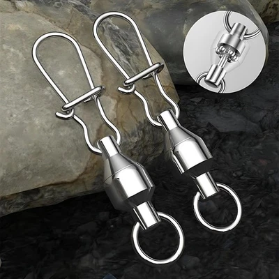 Fast Lure 304/V2A Stainless Steel Bearing Swivel Snap for Freshwater & Saltwater - Bild 1 von 4