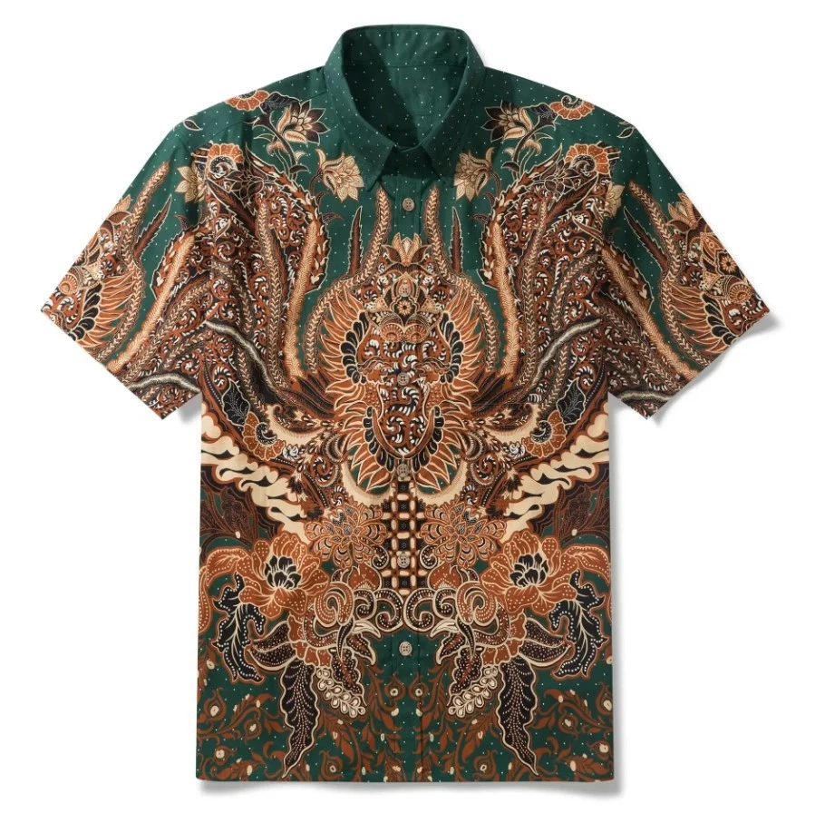 Indian Style Men's Hawaiian Shirt Short Sleeve Button-down 100% polyester
Opens in a new window or t