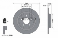 2X Pagid Bremsscheibe 54482N FüR Mazda CW CR CR19 MZR Crew Cwefw