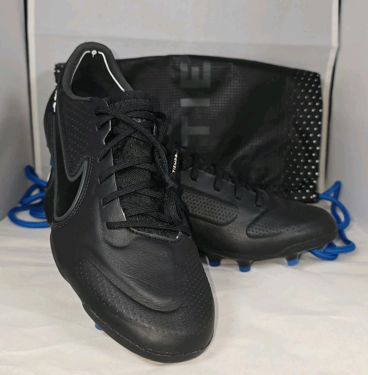 New Nike Tiempo Legend 9 Elite FG Soccer Cleats Black Men's 6.5 /W