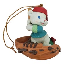 Trim a Home Collectible Tree Charm Mouse Playing Baseball Ornament Christmas