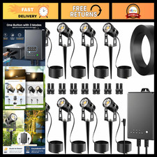 8 Pack Low Voltage Landscape Spot Lights with 60W Transformer  65FT Cable