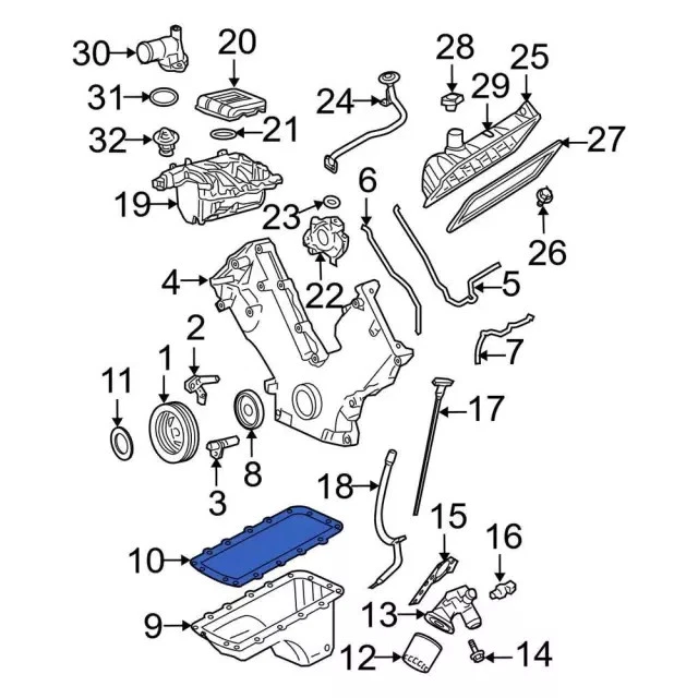 Genuine Ford Oil Pan Gasket 3L3Z-6710-AA - Image 4 of 4