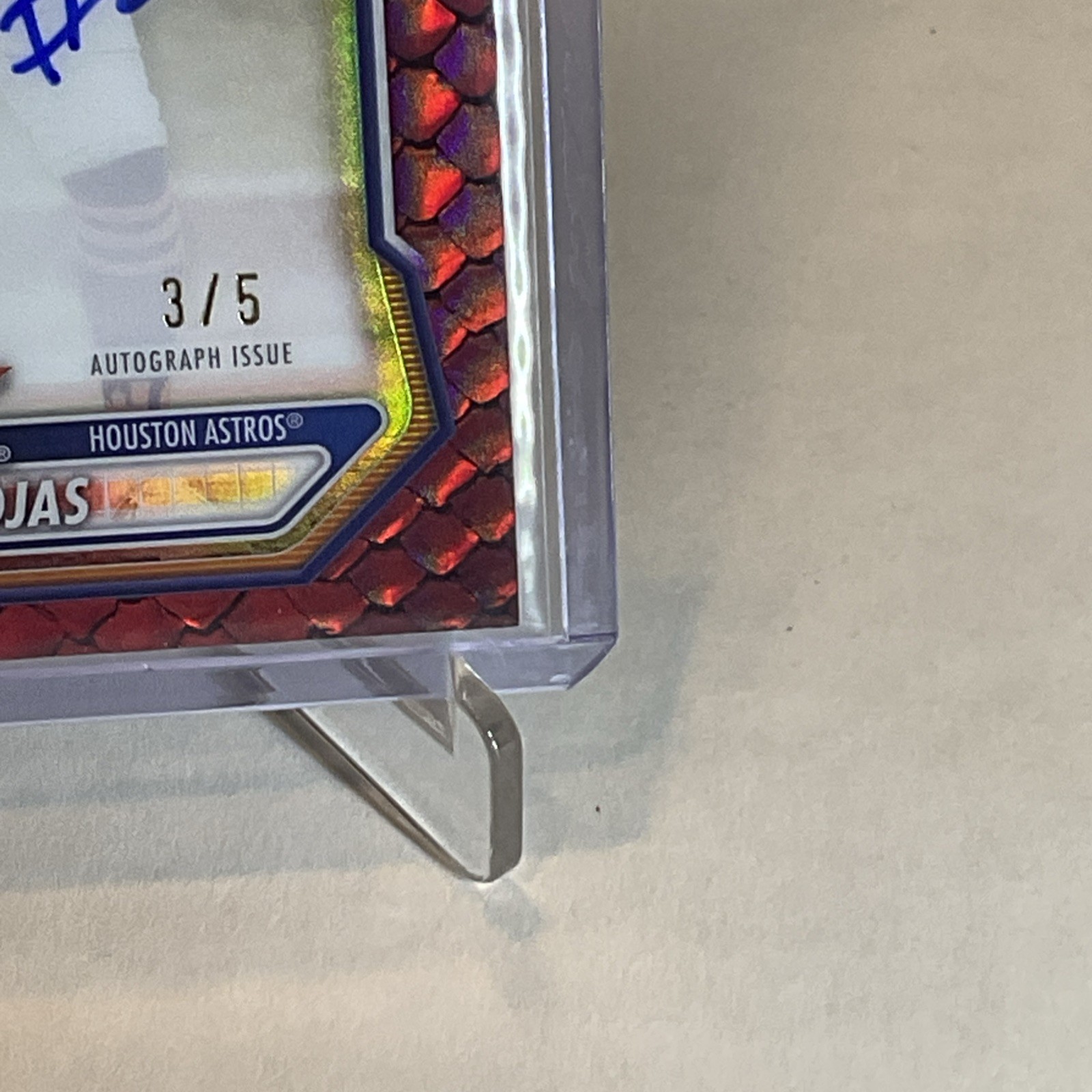 2026 Bowman Chrome - Juan Rojas #CPA-JRO ( Red Reptilian Auto 1st Bowman #3/5 )  view 5