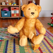 Steiff 17" Petsy Teddy Bear 000980 Mohair Button Ear Tags Germany