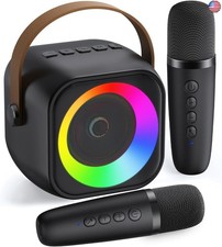Mini Karaoke Machine, Portable Bluetooth Karaoke Speaker with 2 Wireless