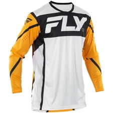 Fly Racing Lite Jersey - White/Black/Mustard - Large 378-723L