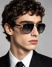 GUCCI GG2073S Sunglasses 51  19-145 Black Gold Gradient Square Frame