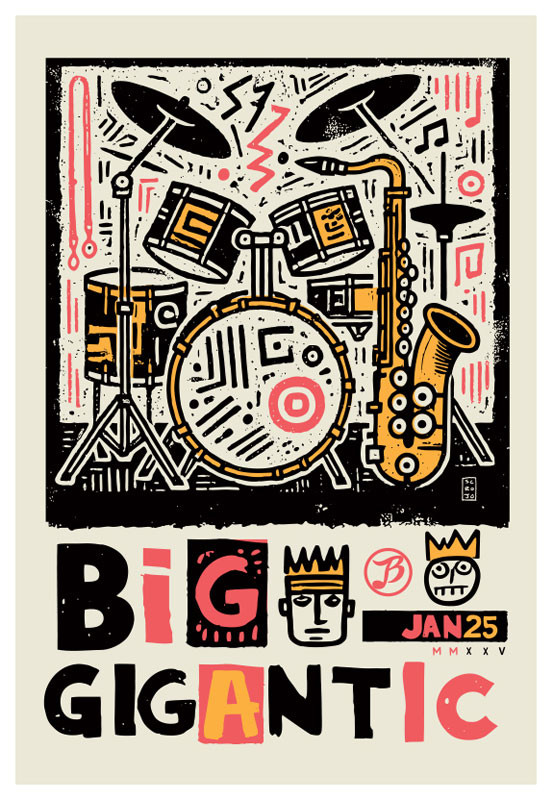 Scrojo Big Gigantic Belly Up Aspen Colorado 1/25/2025 Poster