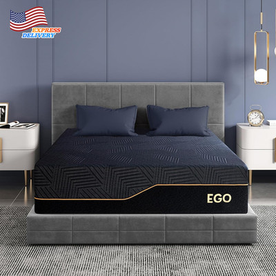 14'' Queen Memory Foam Mattress for Back Pain Cooling Copper Gel Bed in a Box
