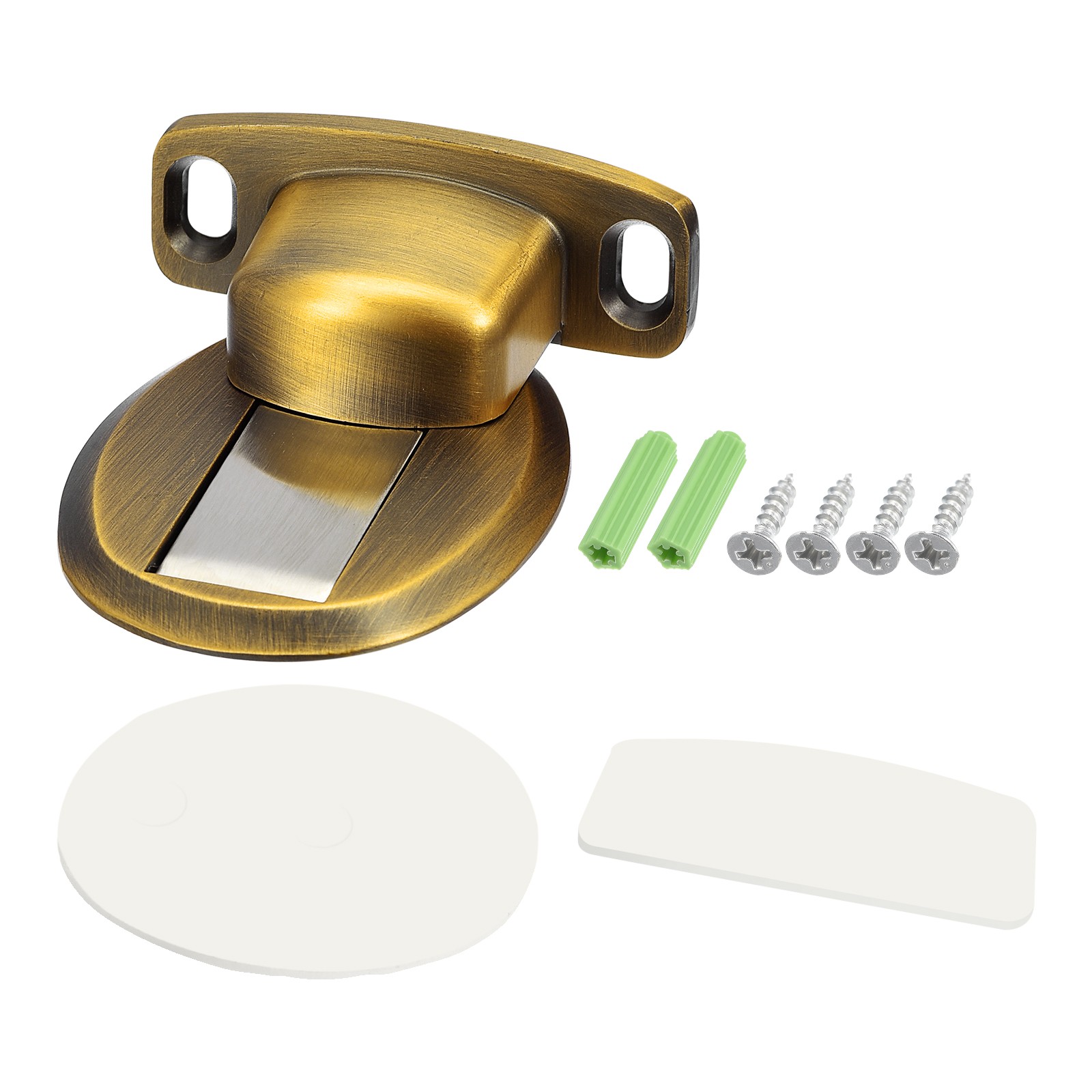 Magnetic Door Stopper(57x21mm) Zinc Alloy Magnetic Door Stopper, Brass