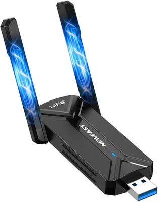 NEWFAST WiFi 7 Adapter 6500Mbps Wireless Adapter USB3.0 WLAN Dongle für PC/Lapt
