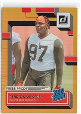 2022 Donruss Premium Press Proof Rated Rookie Perrion Winfrey RC Cleveland