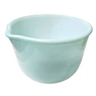 Vintage Glasbake 20CJ Aqua Blue Mixing Bowl Sunbeam Mixmaster Mixer Milk Glass