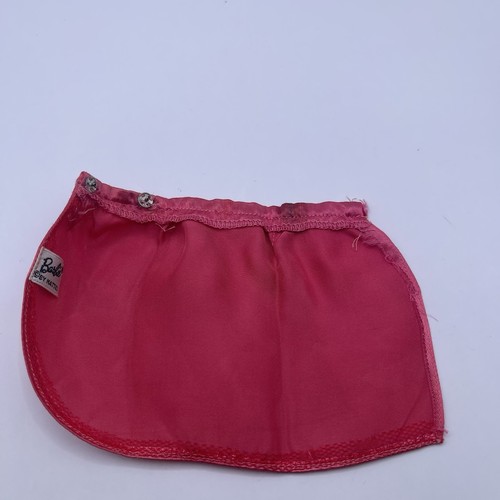 No Doll/ Stand**Vintage 1962 BARBIE PAK Pink Satin Top & Skirt Set *both Tagged - Picture 7 of 7