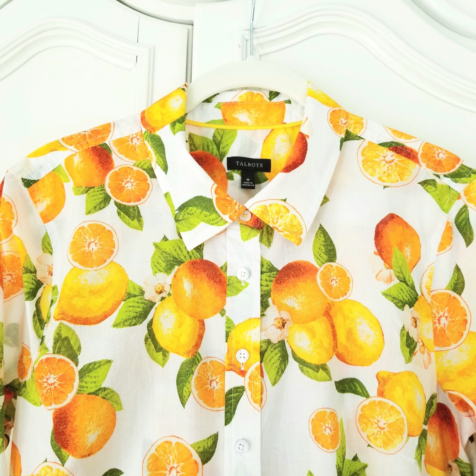 Talbots Oranges Citrus Fruit Pattern Long Sleeve … - image 3