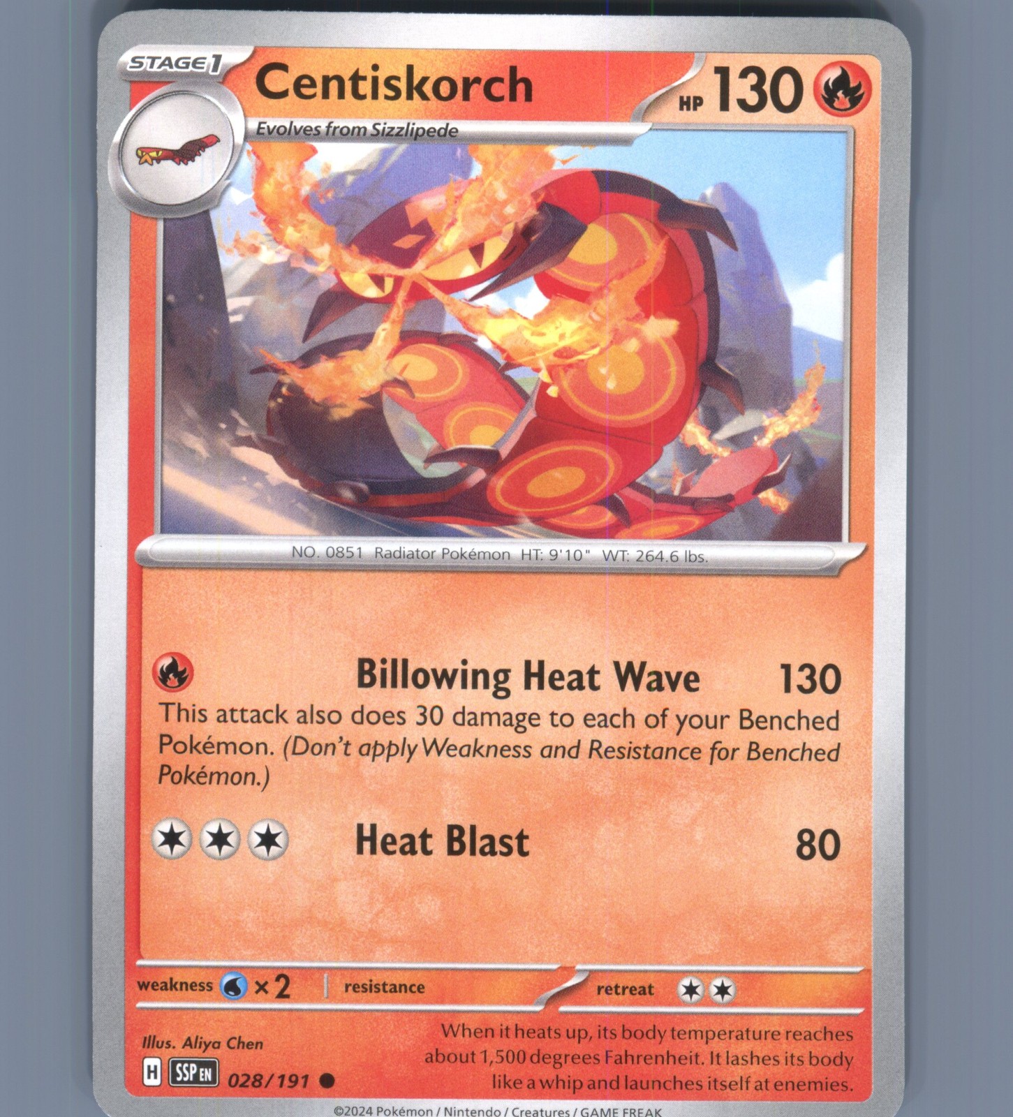 Centiskorch Common SV08: Surging Sparks 028/191 NM English