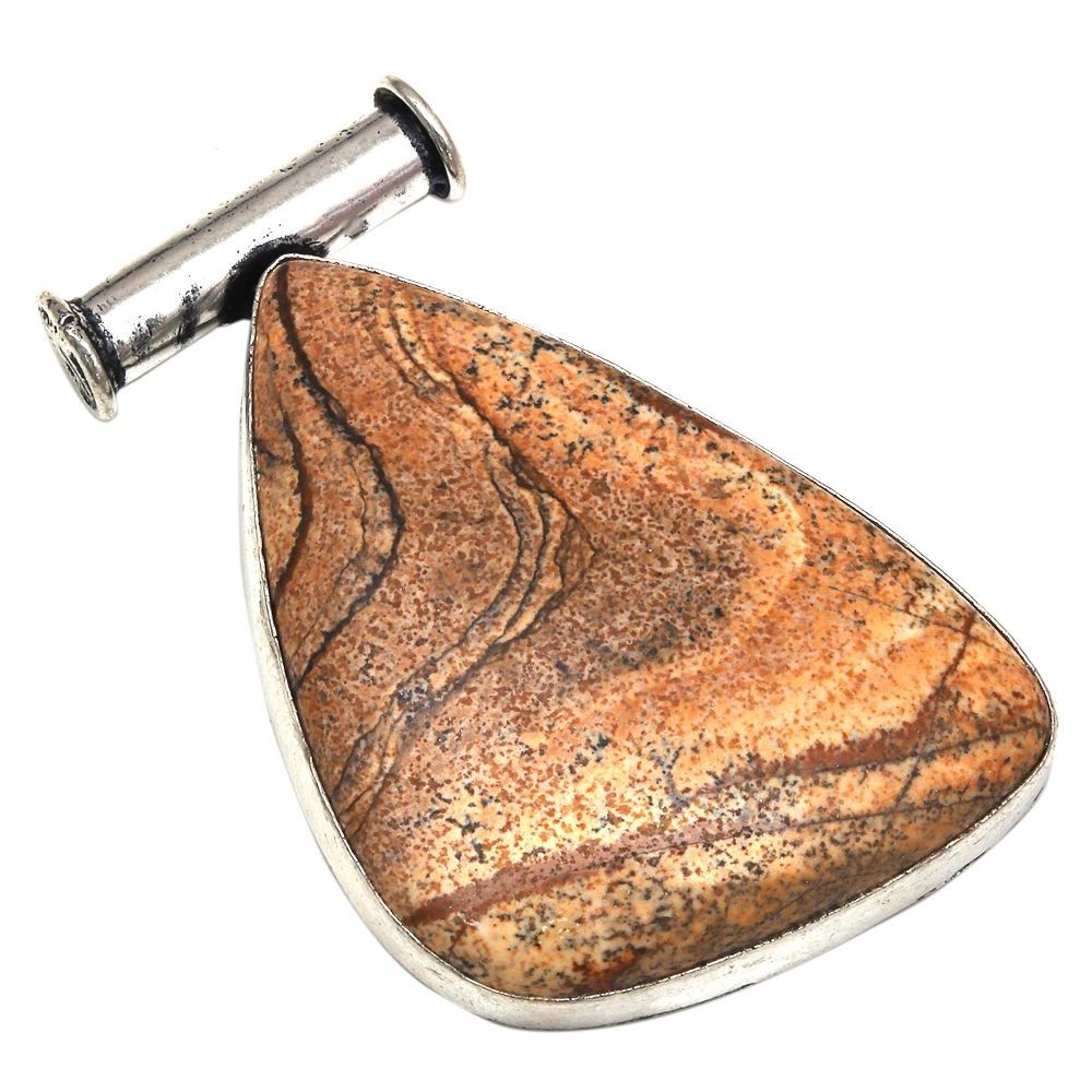 Colgante Cuadro Jaspe Piedras Preciosas Regalo Día de la Madre Joyería de...
