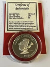 1996 Peanuts® Snoopy 1 oz. .999 Silver Round Merry Christmas W COA Coin 1/1996!!