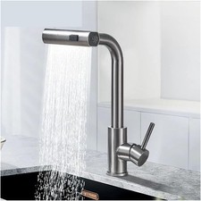 KF-027 Single Hole Kitchen Sink Faucets with Pull Down Sprayer, Single Handle