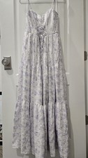 Women's Prom Dress PURPLE Flowers SIZE SMALL