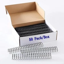 Double Loop Binding Wires for Students and Coworkers, 50 Pack Twin Loop Wire ...