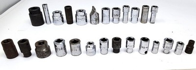MAC TOOLS Lot of 26 Metric & SAE -  Socket Set 1/4 3/8 & 1/2 Drive 6pt & 12 pt