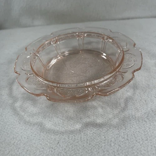 VINTAGE JEANNETTE DEPRESSION GLASS CHERRY BLOSSOM BUTTER DISH BOTTOM ONLY (ORIG)